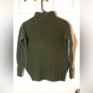 Hatch 100% Wool Olive Green Turtleneck Sweater